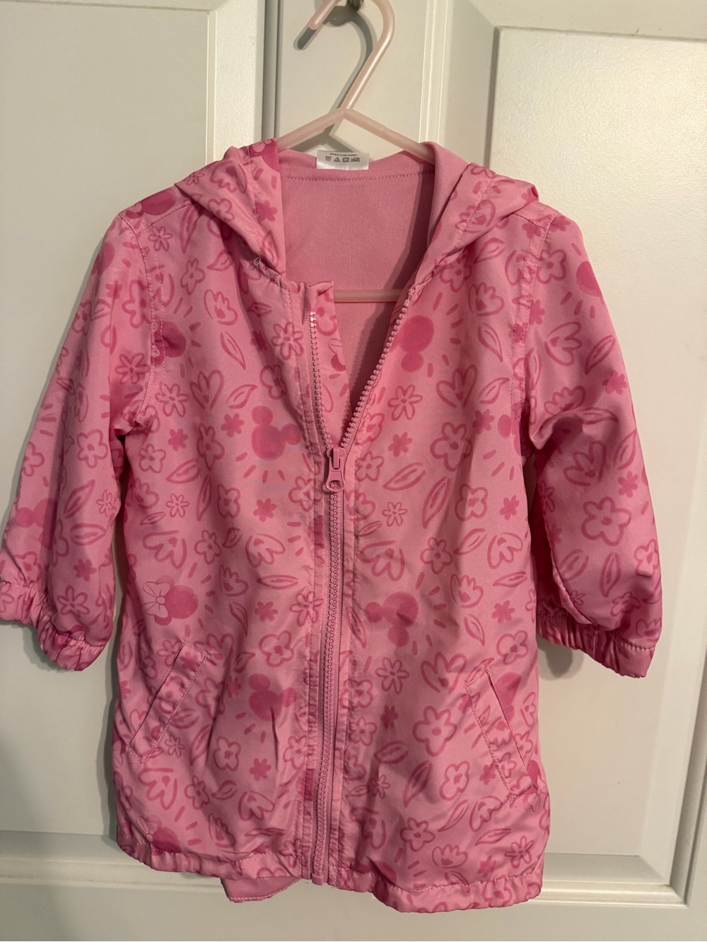 Minnie Mouse Pink Floral Girls' Jacket - 2T